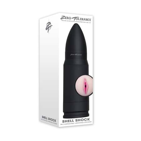 Zero Tolerance Shell Shock Rechargeable Bullet-Shaped Vibrating Vagina Stroker B