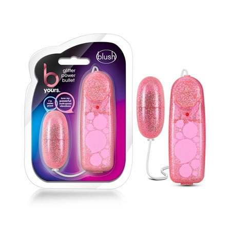 B Yours Glitter Power Bullet Remote-Controlled Egg Vibrator Pink