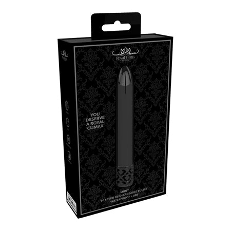Royal Gems Shiny Rechargeable 10-Speed Bullet Vibrator Gunmetal
