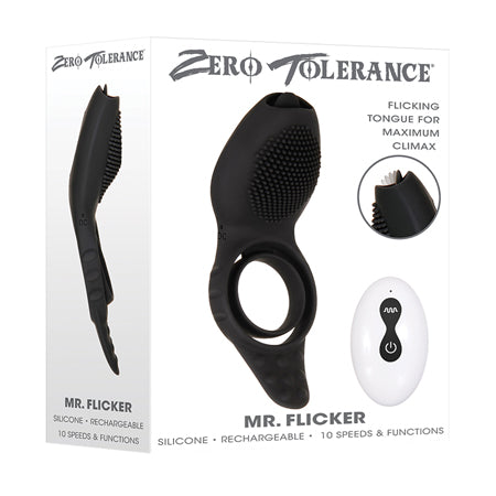 Zero Tolerance Mr. Flicker Remote-Controlled Flicking Tongue Vibrating Cockring