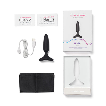 Lovense Hush 2 App-Compatible Butt Plug 1 in. | Anal Plug Silicone,