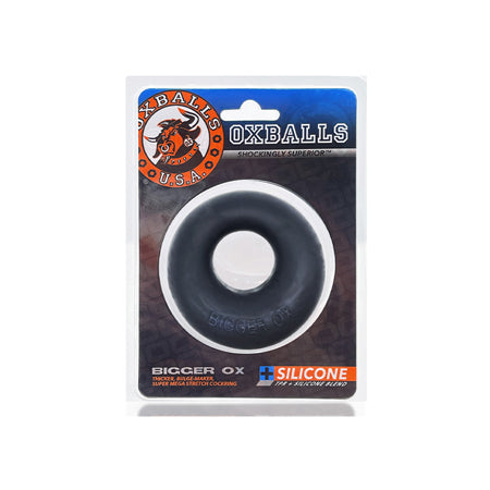 OxBalls Bigger Ox Thick Cockring Silicone TPR Black Ice - Extra Support