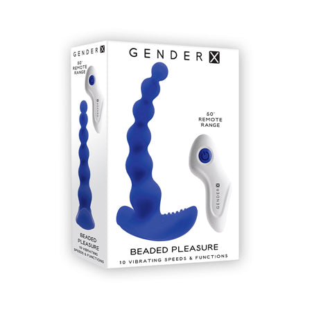 Gender X Beaded Pleasure Rechargeable Remote-Controlled Vibrating Silicone Probe