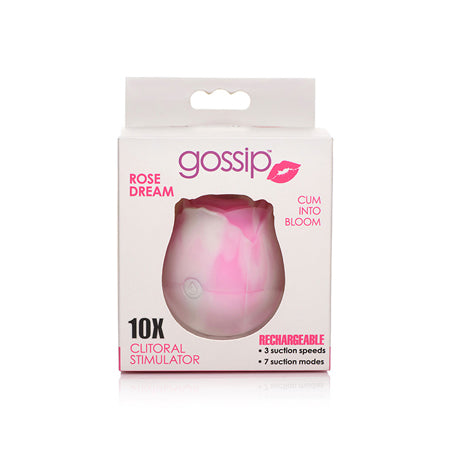 Curve Toys Gossip Cum Into Bloom Rechargeable Silicone Clitoral Stimulator Rose