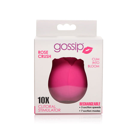 Curve Toys Gossip Cum Into Bloom Rechargeable Silicone Clitoral Stimulator Rose