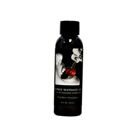 Earthly Body Edible Massage Lotion Cherry 2 oz Tasting Body Oil
