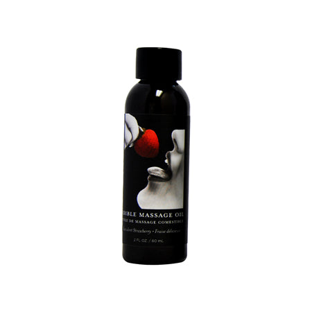 Earthly Body Edible Massage Lotion Strawberry 2 oz Tasting Body Oil