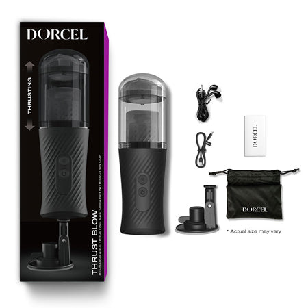Dorcel Thrust Blow Rechargeable Thrusting Vaginal Masturbator with Removeable Su