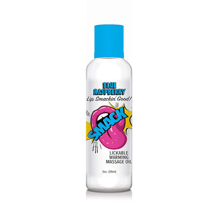 Smack Lickable Massage Oil Blue Raspberry 2 oz Edible Sensual Body Oil
