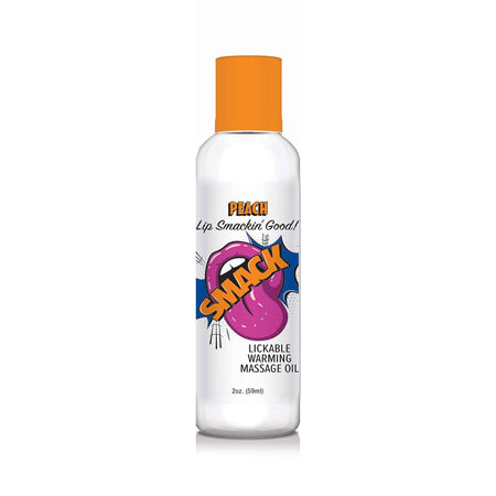 Smack Lickable Massage Oil Peach 2 oz Edible Body Oil Sensual Play