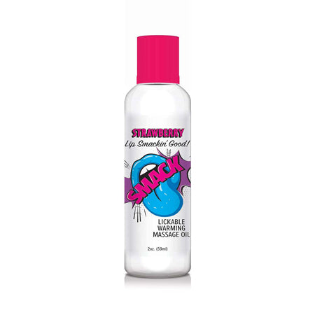 Smack Lickable Massage Oil Strawberry 2 oz Edible Body Oil Sensual Play