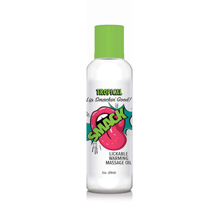 Smack Lickable Massage Oil Tropical 2 oz Edible Body Oil Sensual Play