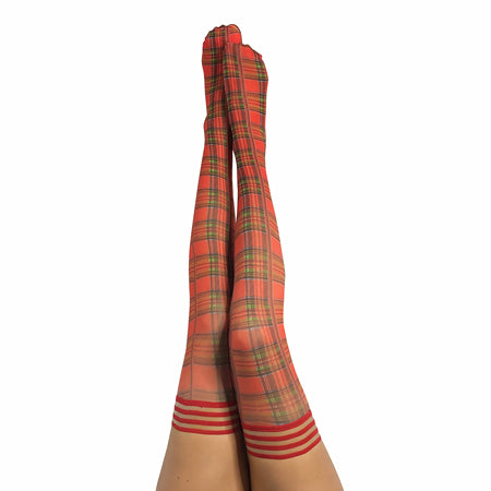 Kixies Grace Plaid Thigh-high Red Size B Vibrator Massager Wand Toy Couples