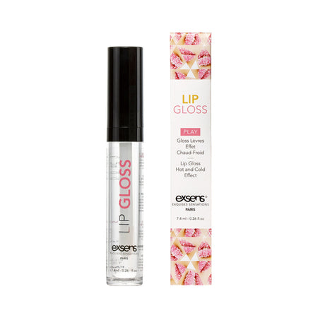 Exsens Hot Kiss Arousal Lip Gloss Strawberry 0.24 oz Warming Kissable Lip