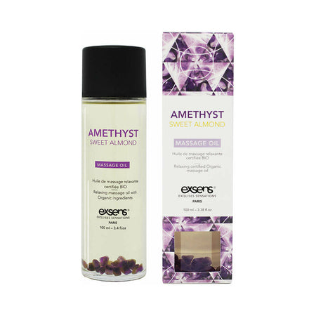 Exsens Massage Oil Amethyst Sweet Almond 3.4 oz Relaxing Body Oil