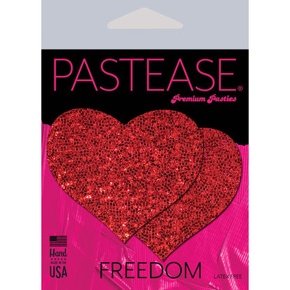 Pastease Glitter Hearts Red