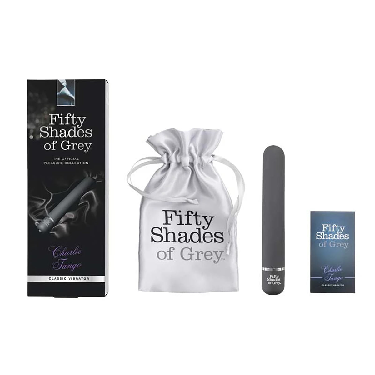 50 Shades Charlie Tango Slimline Vibrator Black - Compact Pleasure Toy