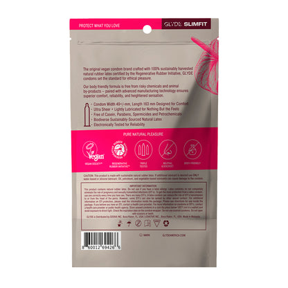 Glyde Slimfit Condoms 12pk