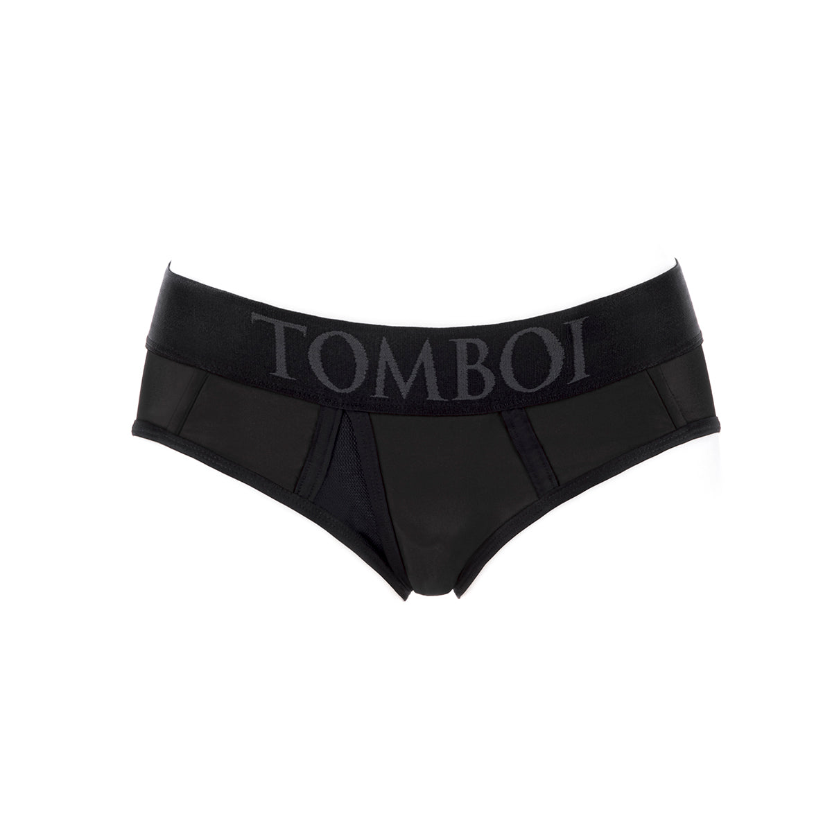 SpareParts Tomboi Cover Brief Nylon Black XL - Soft Supportive Briefs