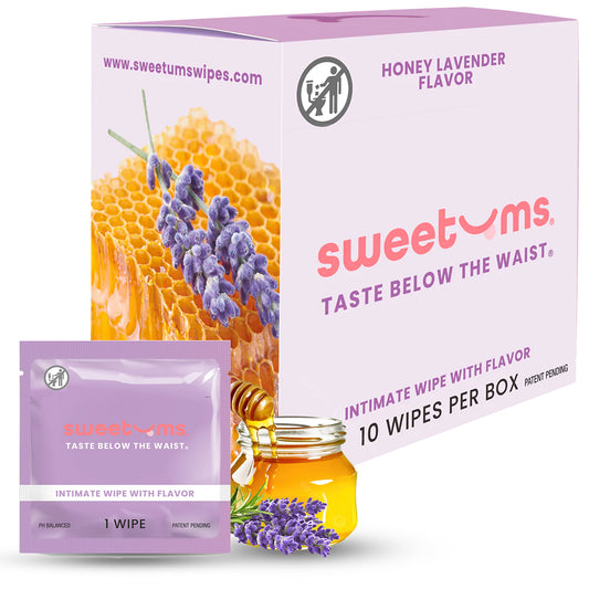 Sweetums Intimate Wipes Honey Lavender Flavor – Soothing Honey Lavender Wipes