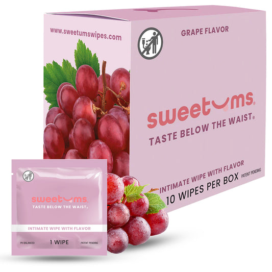 Sweetums Intimate Wipes Grape Flavor – Convenient Grape-Scented Feminine Wipes