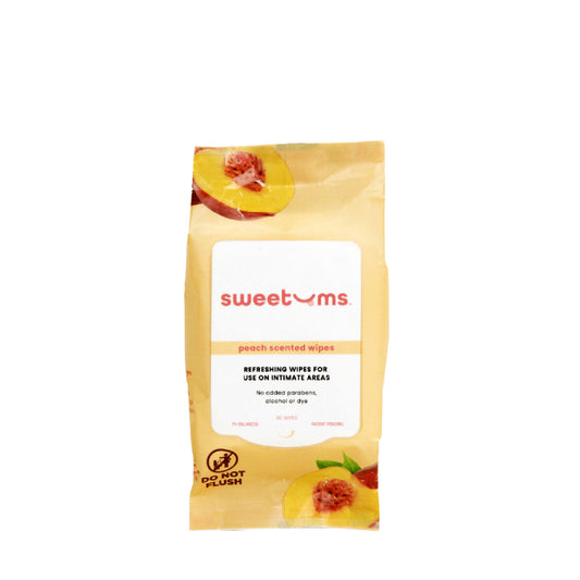 Sweetums Intimate Wipes Peach Scented – Soft, Peach-Scented Feminine Wipes Pack