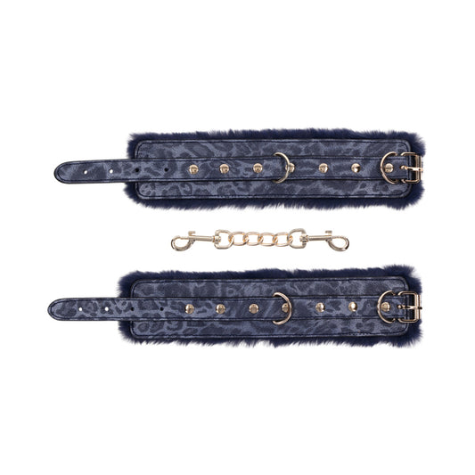 SS S&M Cougar Fur Handcuffs – Sexy Cougar Fur Fuzzy Handcuffs for BDSM Lovers