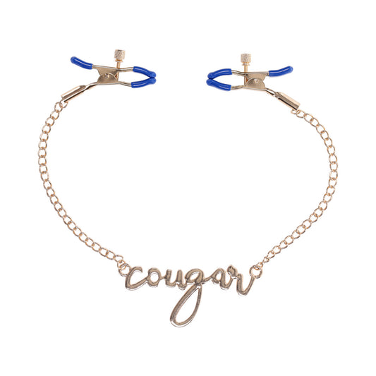 SS S&M Cougar Nipple Clamps - Adjustable Studded Nipple Toy