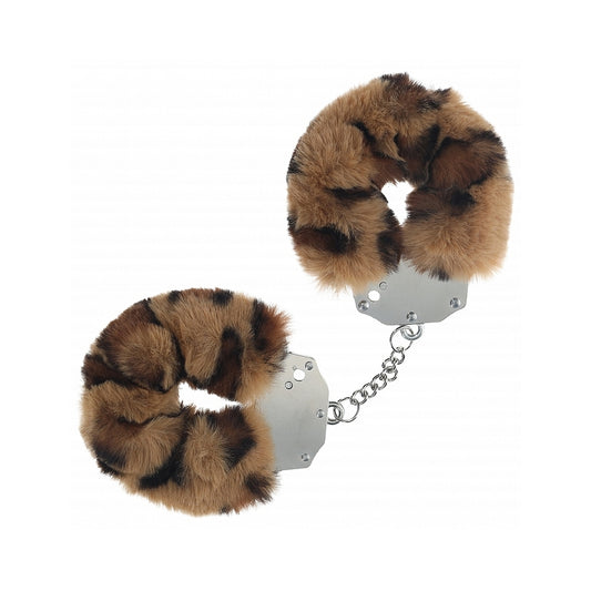 Ouch! Heavy-Duty Fluffy Handcuffs Leopard – Soft Leopard Print Furry Handcuffs