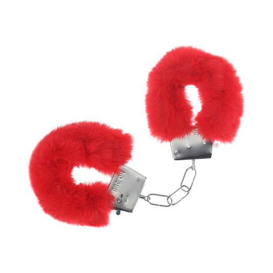 Ouch! Classic Fluffy Handcuffs Red – Soft Furry Red Handcuffs for Sensual Play
