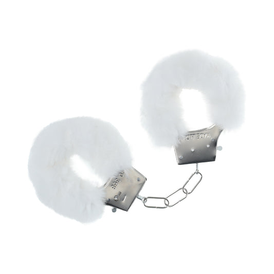 Ouch! Classic Fluffy Handcuffs White - Soft BDSM Restraints