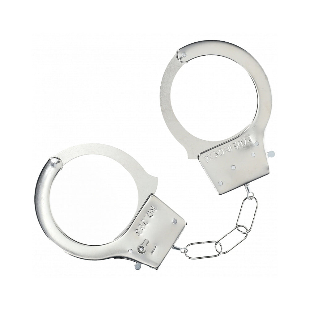 Ouch! Classic Metal Handcuffs Silver – Durable Metal Cuffs with Secure Locking