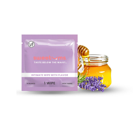 Sweetums Individual Wipes Honey Lavender – Single Personal Wipes with Soft Scent