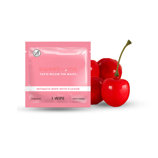 Sweetums Individual Wipes Cherry – Single Use Personal Wipes with Cherry Fragran
