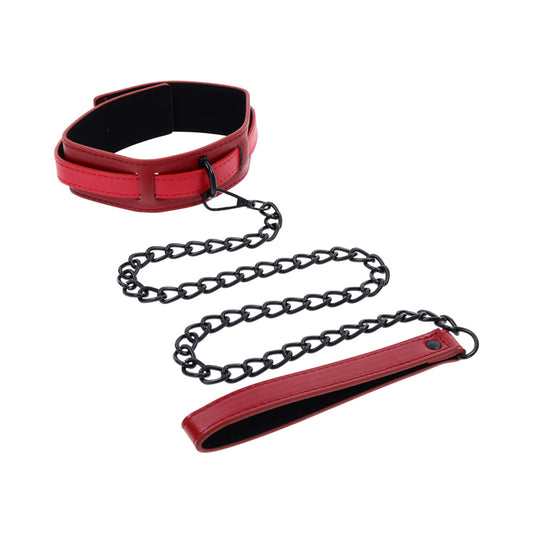 SS S&M Ex's & Oh's Collar and Leash Set - BDSM Roleplay Accessory