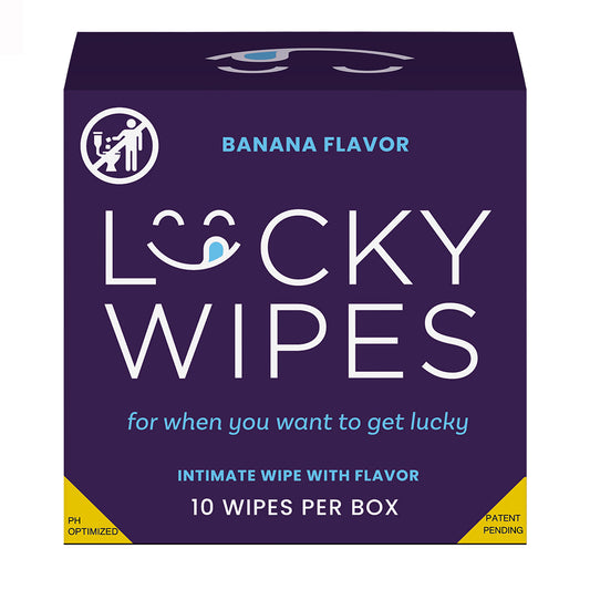Sweetums Lucky Wipes Banana Flavor 10-Pack – Fruity Scented Personal Care Wipes