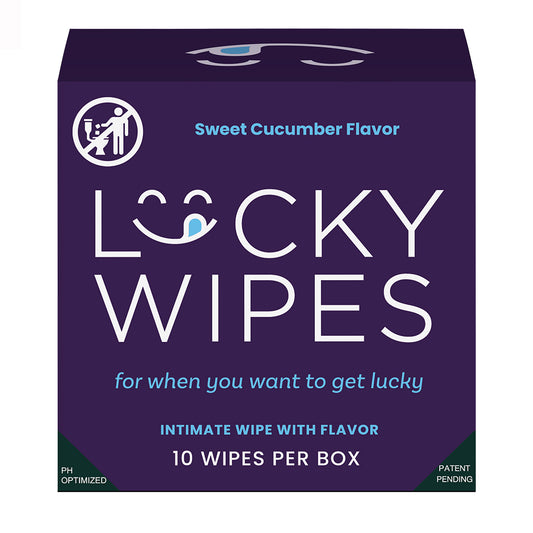 Sweetums Lucky Wipes Cucumber Flavor 10-Pack – Refreshing, Discreet Personal Wip