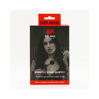 SEI MIO Strictly Come Quietly Soft Strap Silicone Ball Gag