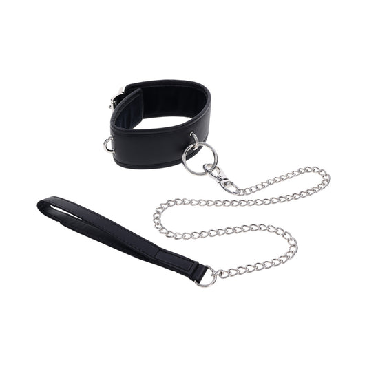 SS Edge Collar & Leash - BDSM Collar and Leash Set for Play