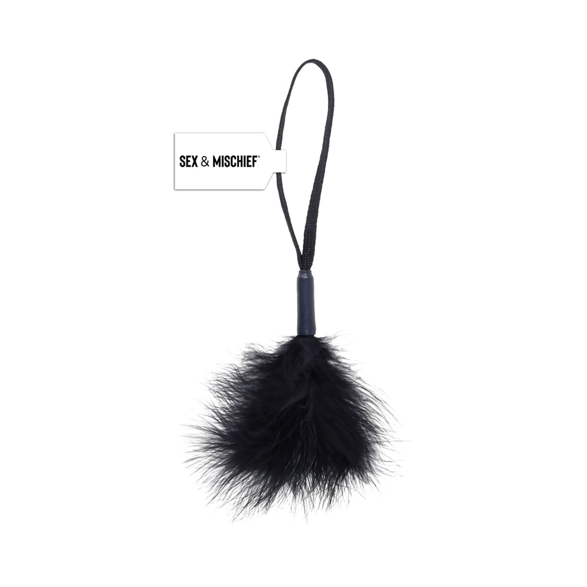 Sportsheets Sex & Mischief Peaches 'n CreaMe Wrist Feather Tickler Black