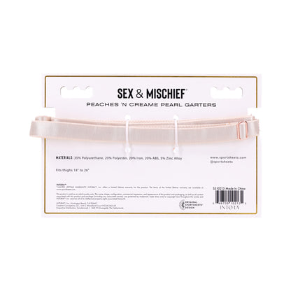 Sportsheets Sex & Mischief Peaches 'n CreaMe Pearl Garters