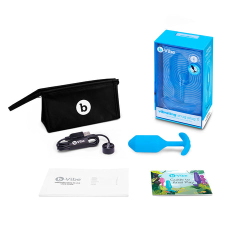 B-Vibe Vibrating Snug Plug 3 (L) - Blue