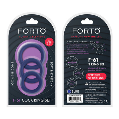 FORTO F-61 3pc C-Ring Set - Blue