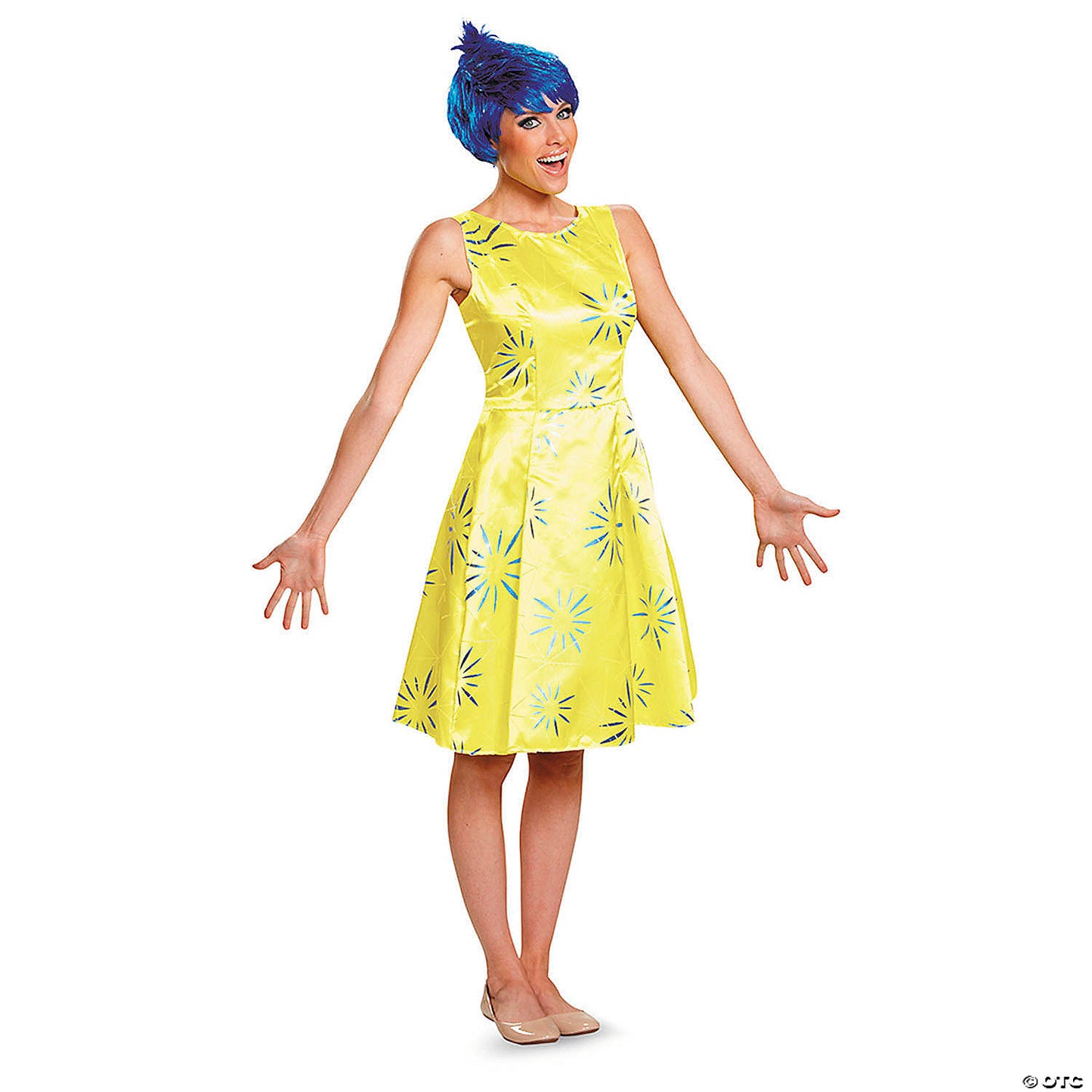 Women’s Deluxe Disney/pixar Inside Out 2 Yellow Joy Costume - Large 12-14