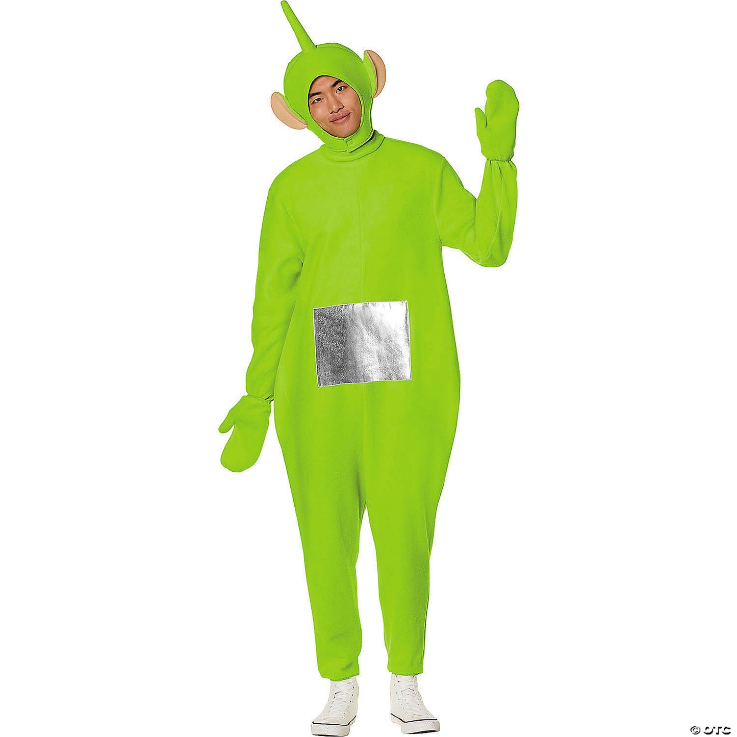 Adults Teletubbies™ Green Dipsy Polyester Jumpsuit Costume - Small 34-36