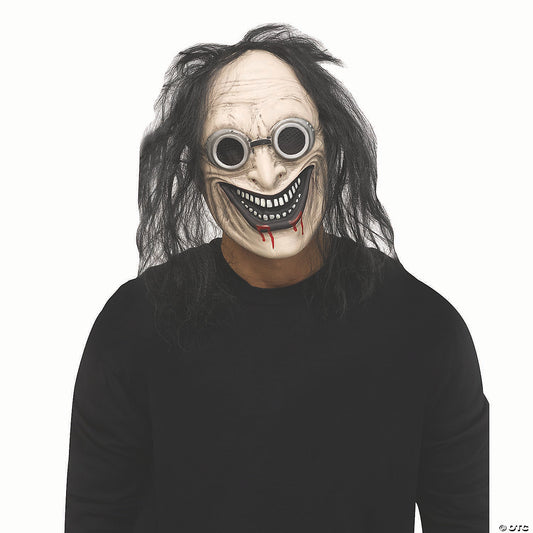 Black Mad Scientist Mask W/hair