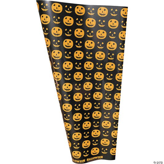 Wrapped In Terror Halloween™ 1978 Black And Orange Pumpkin Wrapping Paper