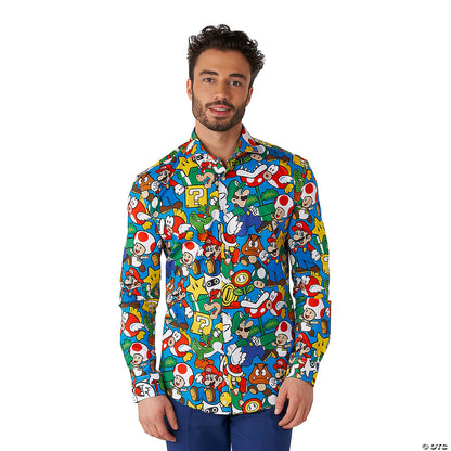 Men’s Super Mario™ Dress Shirt - Medium 40-43