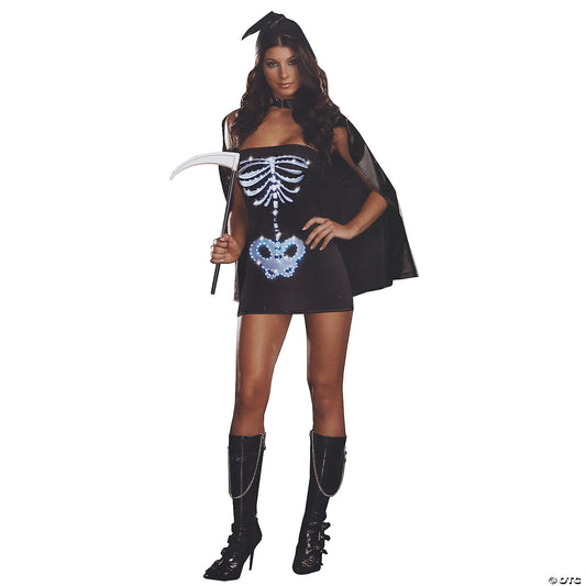 WOMEN'S SEXY SKELETON COSTUME-SM