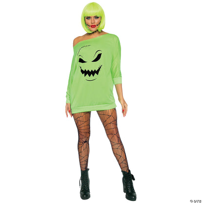 SPOOKY JERSEY DRESS GRN AD XL